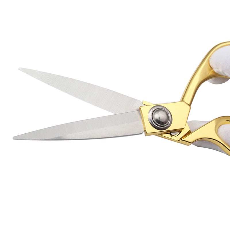 JYTUUL Gold 8" Sharp Tailor Scissors - Fabric, Leather & Clothing Scissors - Stainless Steel Professional Heavy Duty Dressmaking Shears - Image 5